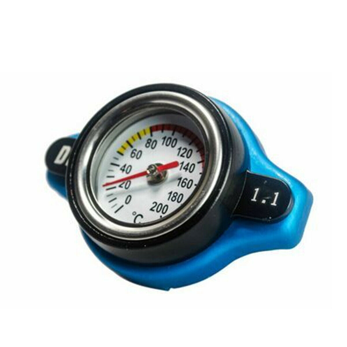 Blue Small Head Thermostatic Radiator Cap Cover Water Temp Gauge 1.1 BAR For Car