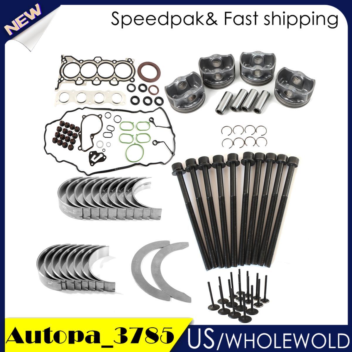 G4NB Engine Rebuild Kit - Pistons Rings Head Bolts 22321-2E000 Fits for Hyundai