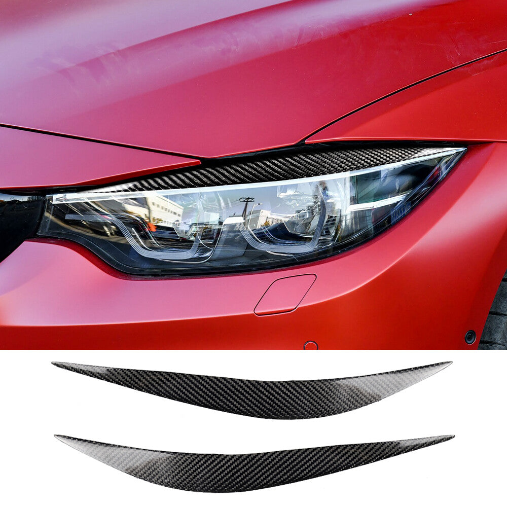 Carbon Fiber Front Headlight Eyebrow Cover for BMW M3 M4 F32 F33 F82 F83 2014-19