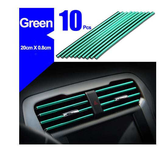 Green decorative strip for car air conditioning sockets suitable for Chrysler