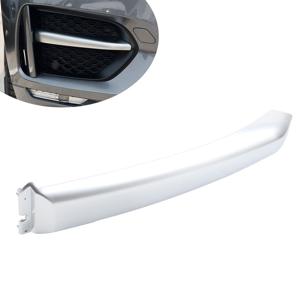 Front Bumper Blade Molding Strip Trim Silver for Jaguar F-Pace R-Sport 2016-20 R