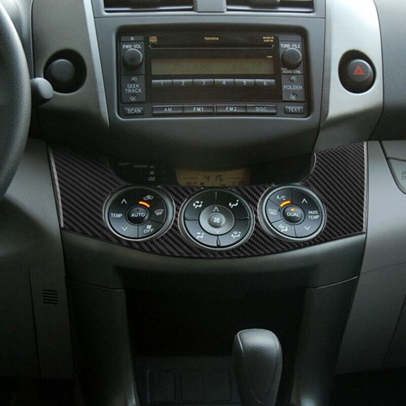 for Toyota RAV4 2006-2012 Carbon Fiber Indoor Automatic Air Conditioning Cover Trim