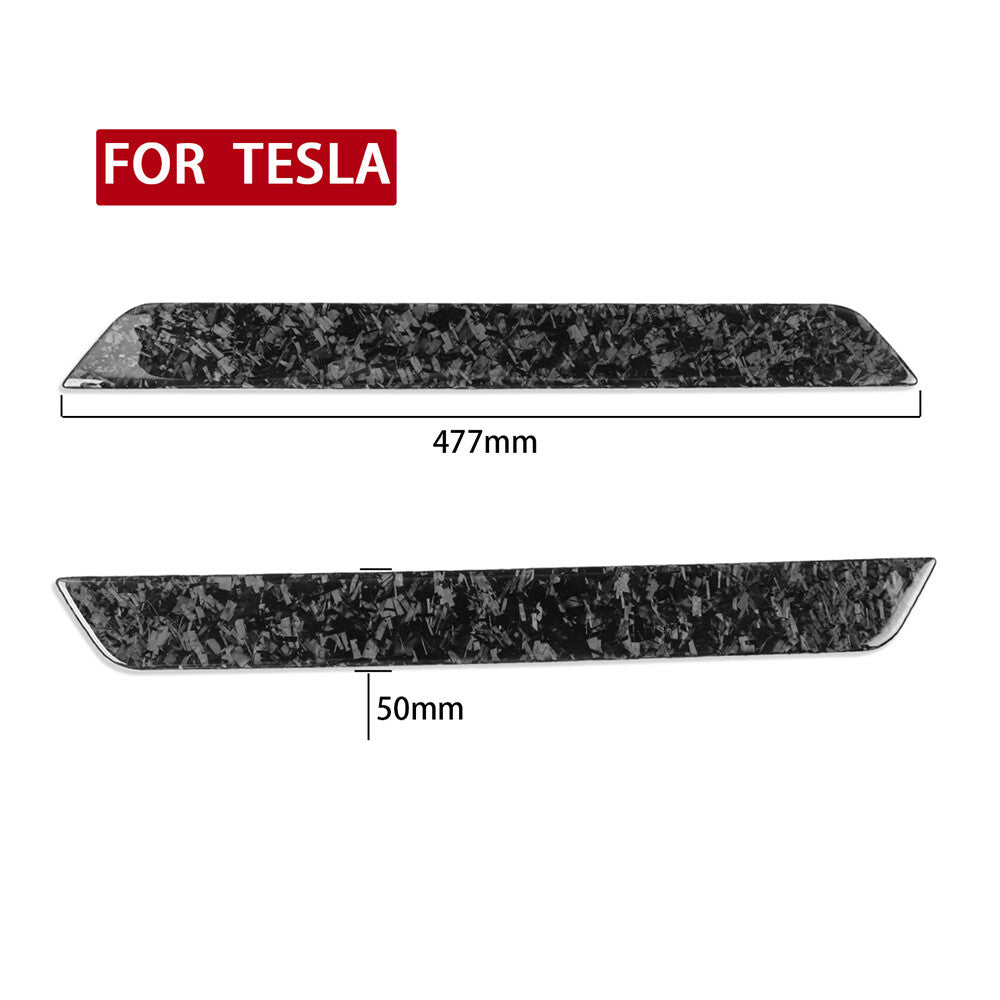 Forged Carbon Fiber Front Door Sill Scuff Guard Trim for Tesla Model 3 / Y 2017+
