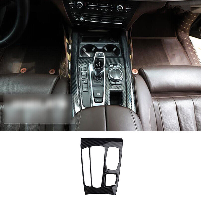 for BMW X5 F15 2014-18 ABS Carbon Fiber Middle Console Gear Shift Frame Trim 1P