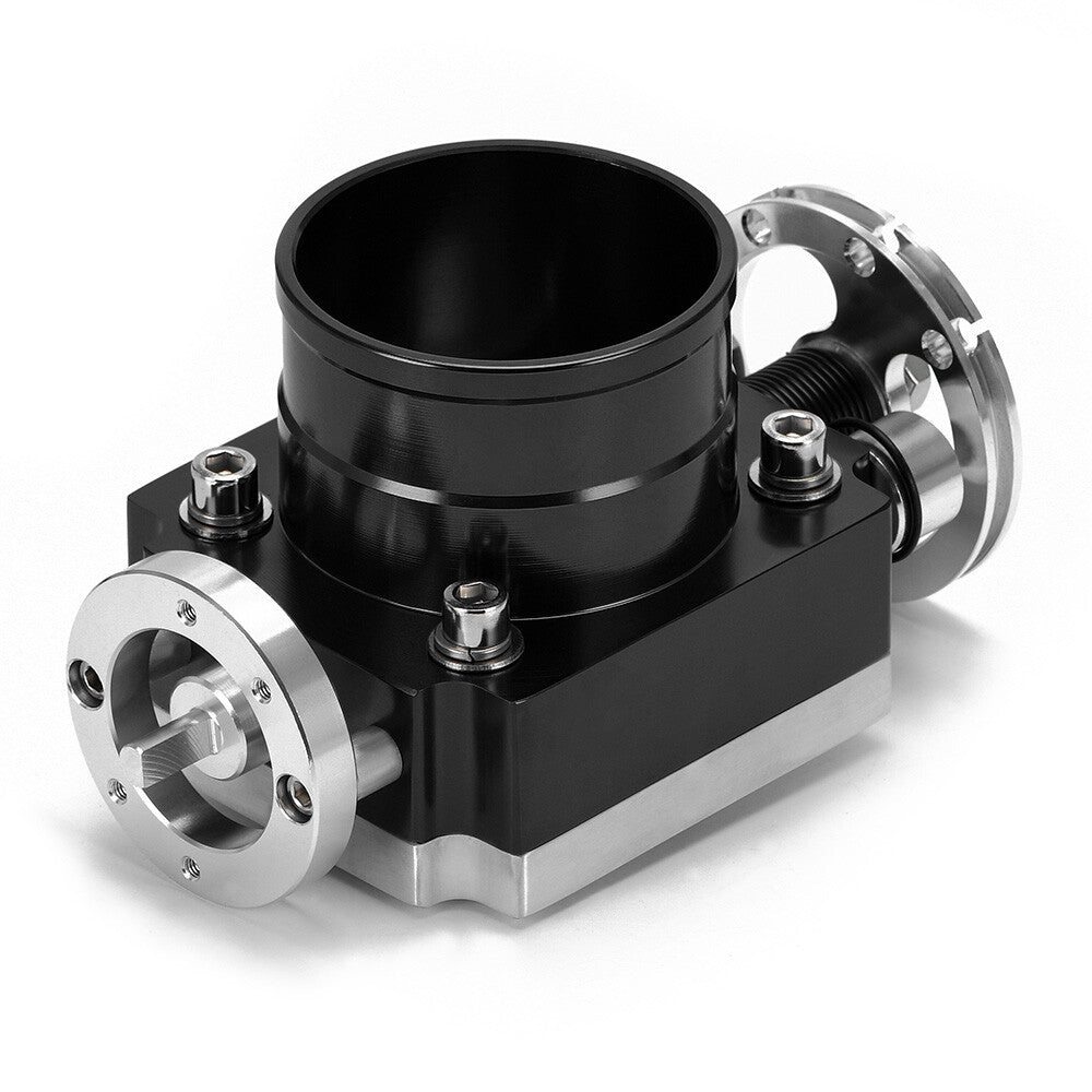 70MM 2.75 Universal Throttle Body High Flow Intake Manifold Aluminum Black TB