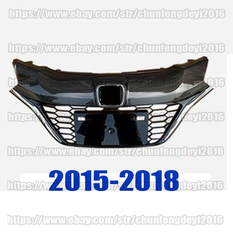 for Honda HRV HR-V 2016-2018 Black Chrome Car Front Bumper Grille Cover trim