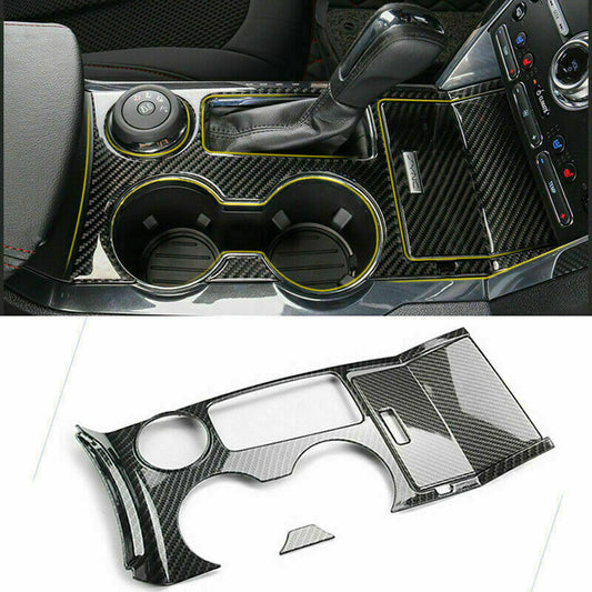 for Ford Explorer 2013-2019 Carbon Fiber Gear Shift Box  Water Cup Panel Cover
