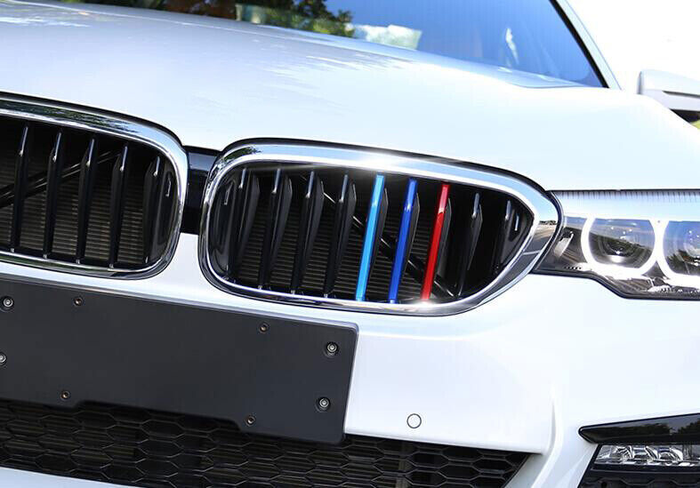 Fit for BMW 5 Series 2018-23 ABS 3-Colors Front Bumper Mesh Grill Grille Strips