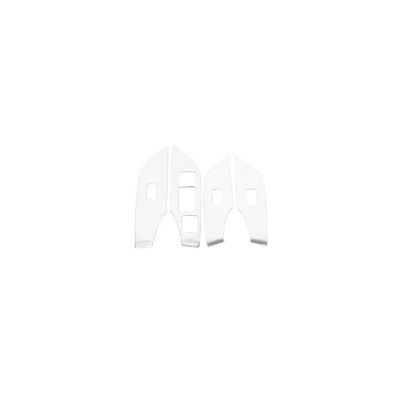 Silver Steel Glass Window Lifting Panel Decoration Fit for Toyota RAV4 2019-2023