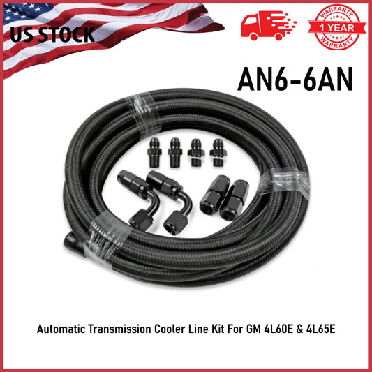 Automatic transmission cooler line +6AN APush lock accessory for GM 4L60 E4L65E