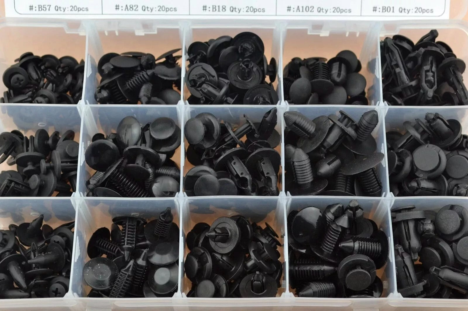 300 Pcs Car Push Pin Rivet Trim Clip Panel Body Interior Retainer Assortment