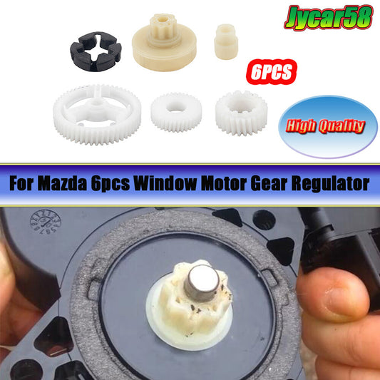 Fit for Mazda 3 5 6 CX-7 CX-9 RX8 6PCS Front/Rear Window Regulator Motor Gear