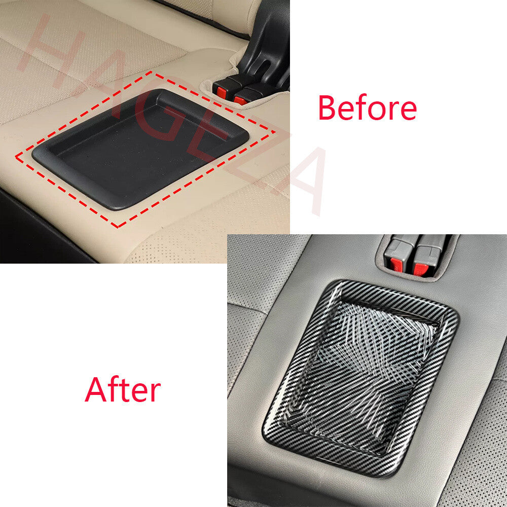 Carbon ABS Third Row Storage Box Tank Cover For Toyot@ for Land Cruiser LC250 2024+