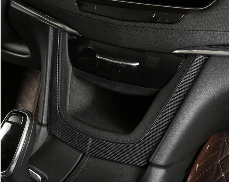 for Cadillac XT5 2017-24 Carbon Fiber Style Central Console U Type Cover Trim 1P