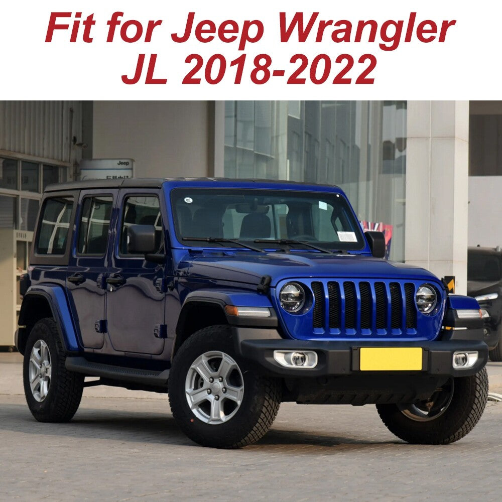 Engine Hood Hinge Cover Decor Cover Stickers for Jeep for Wrangler JL 18-22 Black