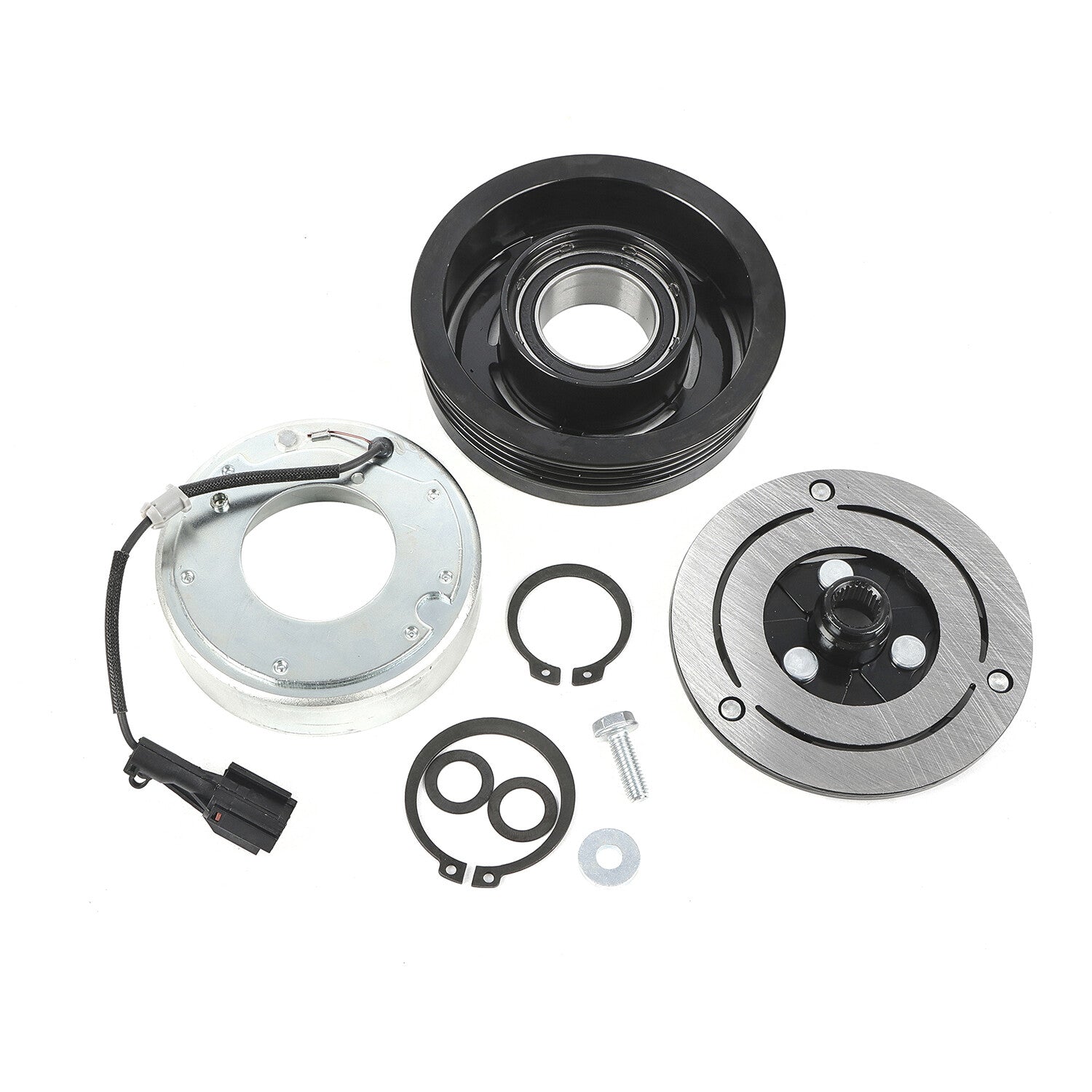 AC Compressor Clutch Kit For: 2008-2014 for Subaru Impreza 2.5L Coil Pulley Hub