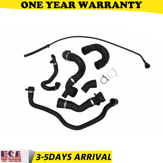 Fit for BMW E90 128i 328i 07-11 New Radiator Coolant Water Hose Pipe Kit 7 Hoses