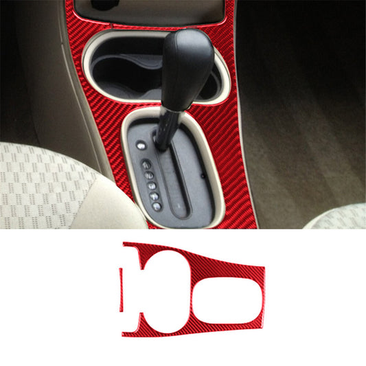 2Pcs Red Gear Shift Frame Trim Panel Carbon Fiber for Chevrolet COBALT 2005-2010