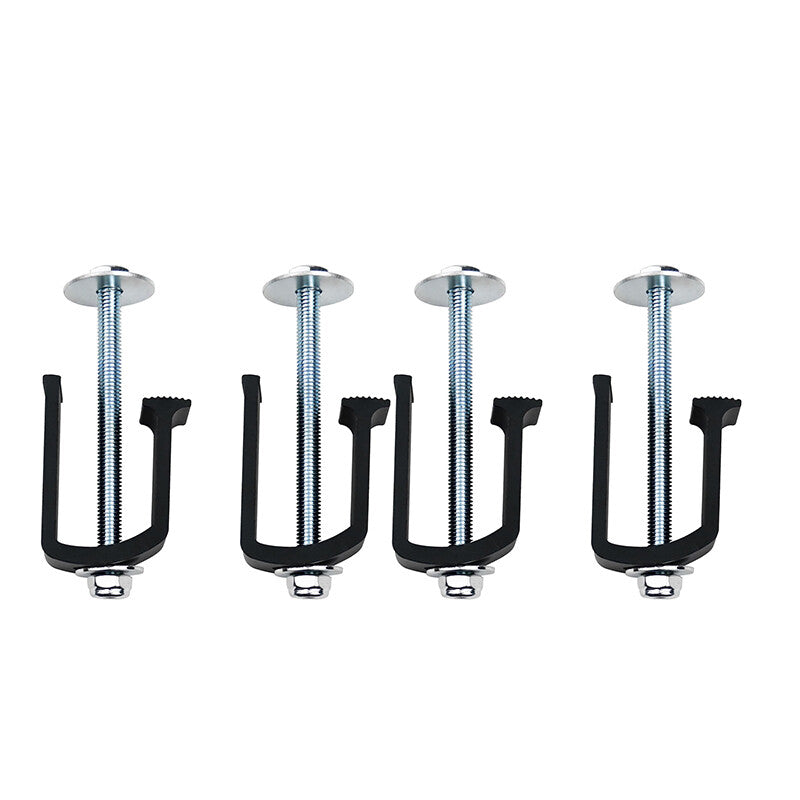 Black 4x Truck Bed Toolbox Clamp Aluminum Fastening Clamp Toolbox Mounting Kit