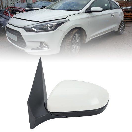 F¨¹r for Hyundai I20 MK2 GB IB 2015-2020 Au?enspiegel R¨¹ckspiegel Links Wei? 3 Draht