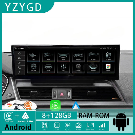 14.9Android Car Radio for Audi for Q5 Q5L 2018-2020 Stereo CarPlay GPS Player 128GB