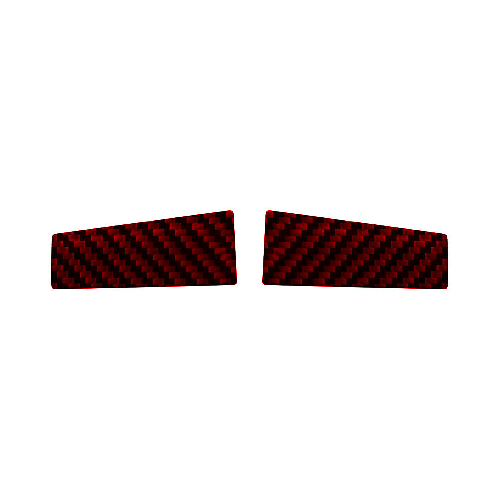 2X Red Carbon Fiber Front Door Cup Holder Trim for Honda Ridgeline 2017-2020