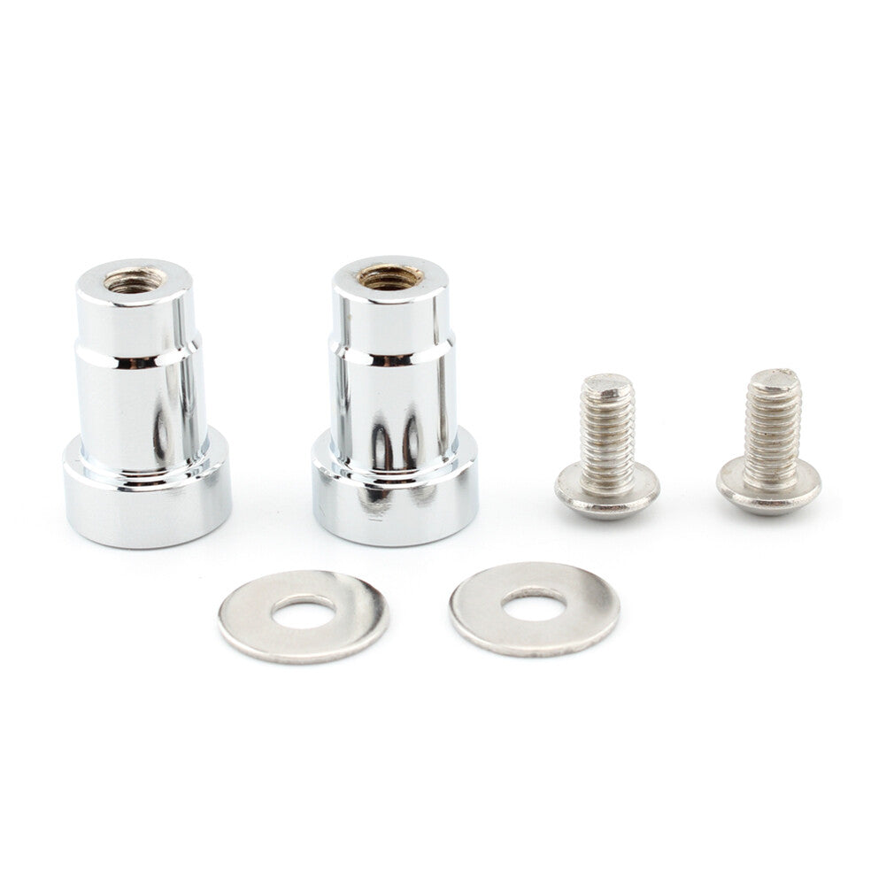 Pair CNC Mirror Hole Caps Cover Fit For Thruxton Aluminum Motor Chrome ne