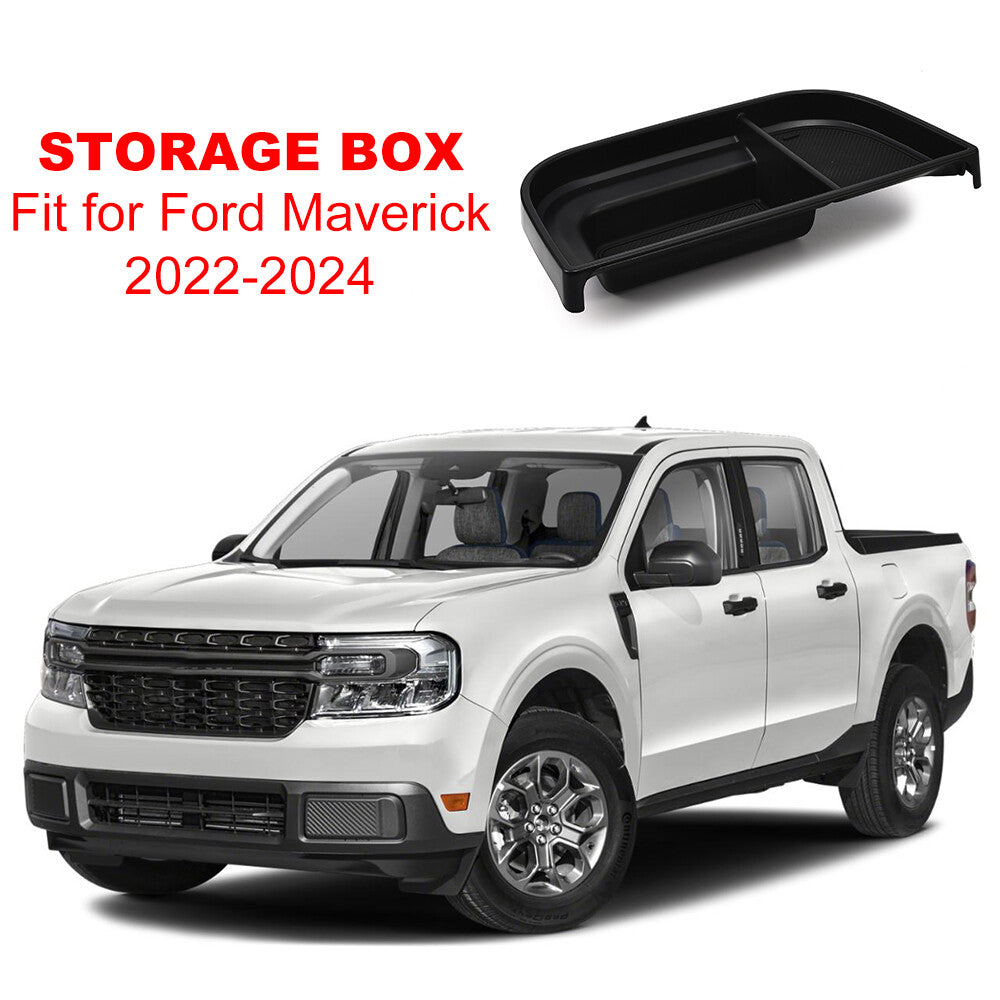 Car Dashboard Storage Tray Organizer Box Black for Ford Maverick 2022-2024
