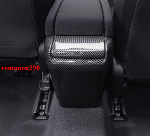 for Honda for Civic 2016-2021 Carbon Fiber Armrest Box Rear Anti-dirty Panel Cover2
