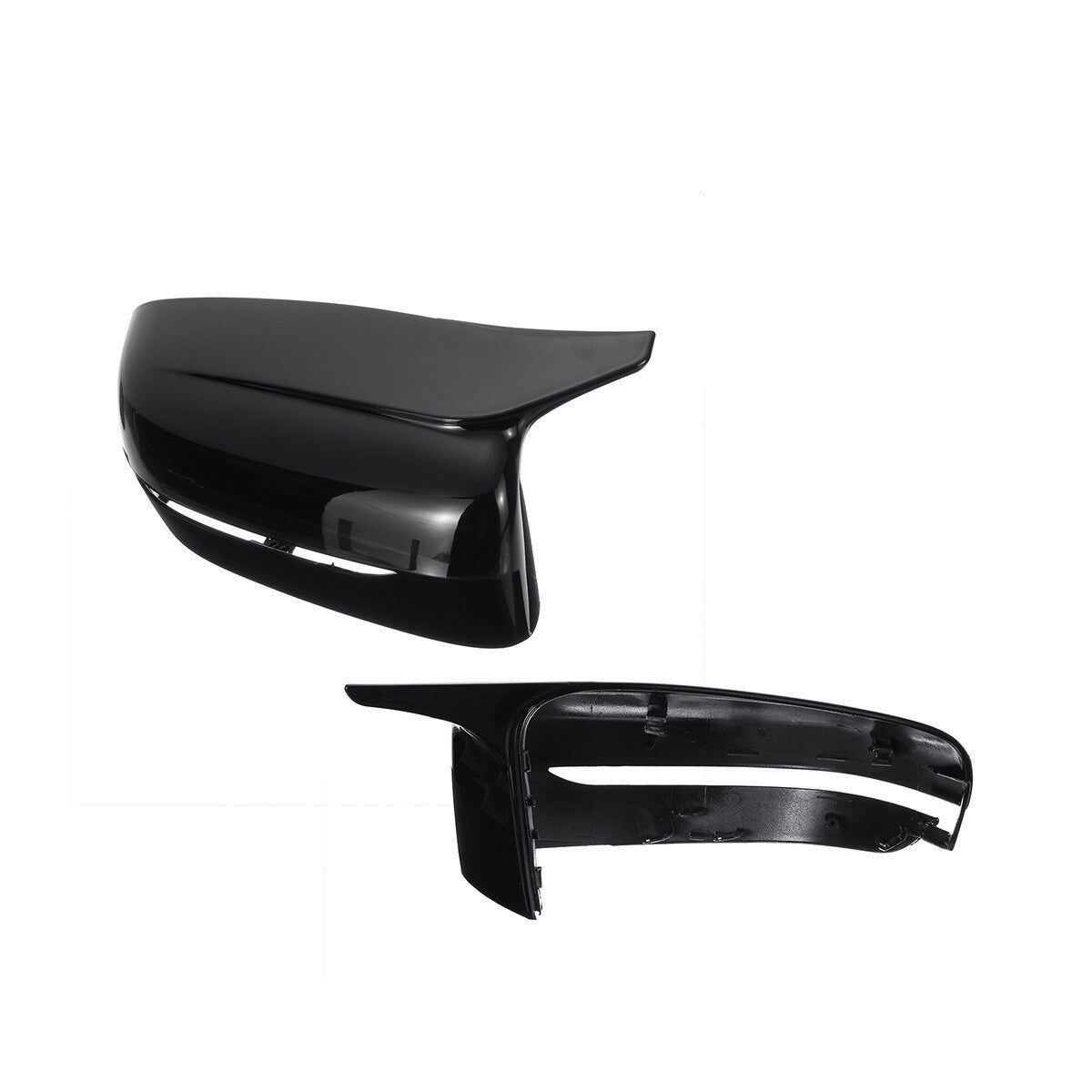 Replacement mirror cover for BMW G30 and G20 cars, M-type side wing, glossy black, 17-20
