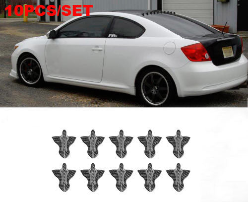 10xShark Fin Vortex Generator Diffuser Car Auto Roof Spoiler Bumper Universal