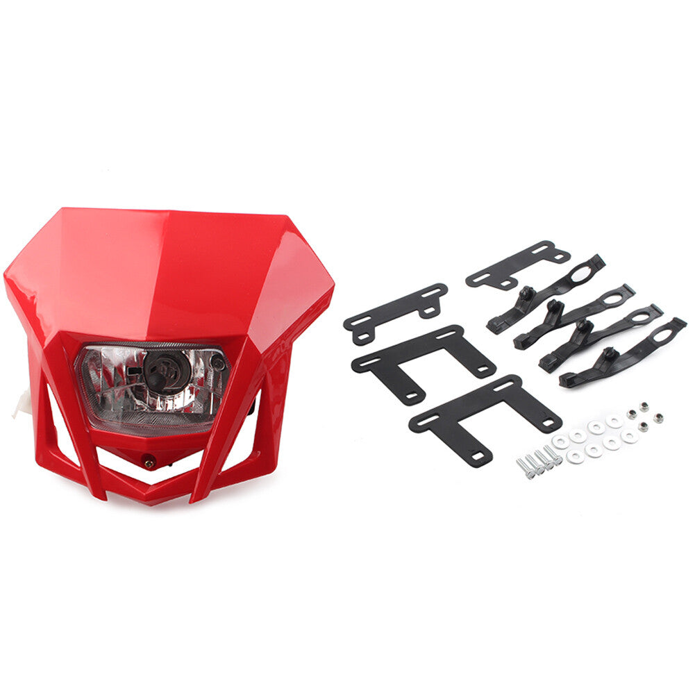 12V Frontscheinwerfer Verkleidung f¨¹r for Kawasaki KLX XR CRF DRZ RMZ for Yamaha Rot