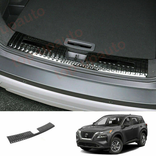 for Nissan Rogue 2021-2022 Black Inside Rear Bumper Guard Cover Sill Plate Trim