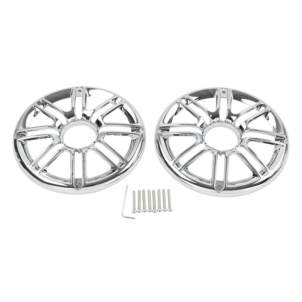 Chrome Rear Speaker Trim Grill Cover for Harley Electra Tri Glide Ultra Limited