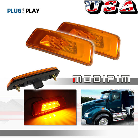 Truck fender side marker lights suitable for Kenworth T680 T700 T880 15-up for Peterbilt 567