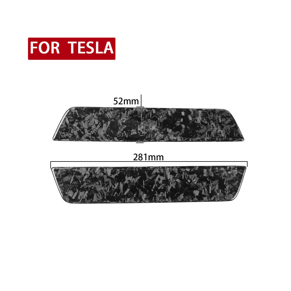 Forged Carbon Fiber Rear Door Sill Scuff Guard Cover for Tesla Model 3 Y 2017-23