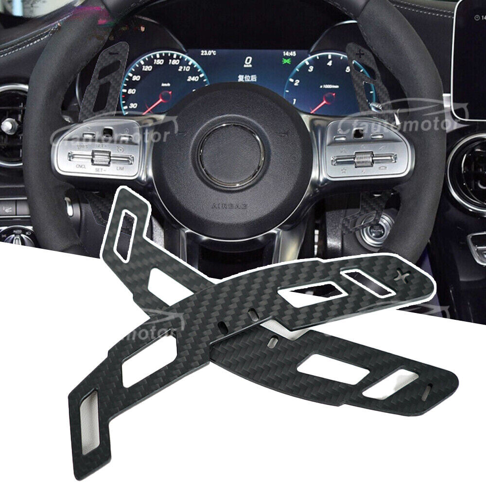 Magnetic Matte Carbon Fiber Shift Paddles for 2016-2022 for Benz C63s AMG Class
