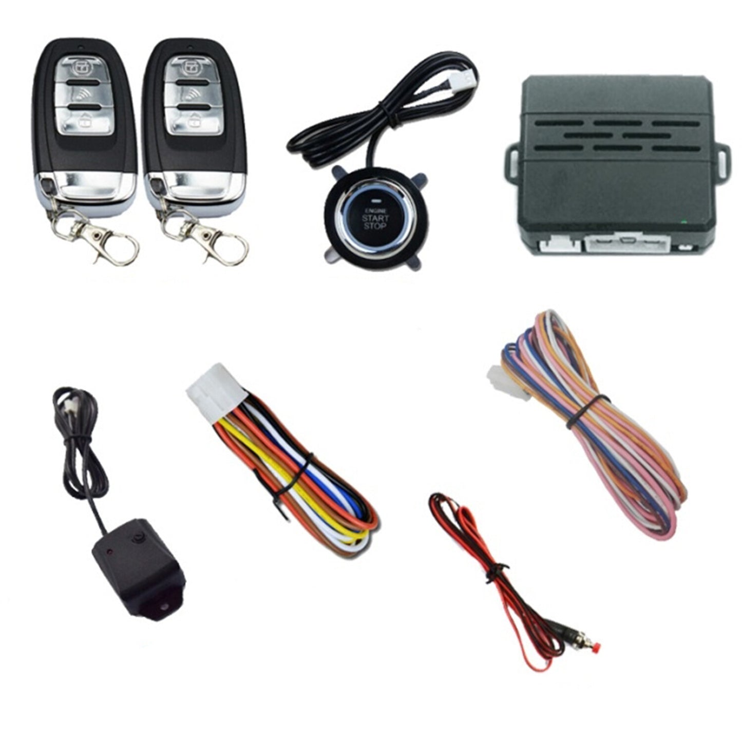 Universal Car Alarm Remote Start Keyless Push Start System Suitable For Car 12V