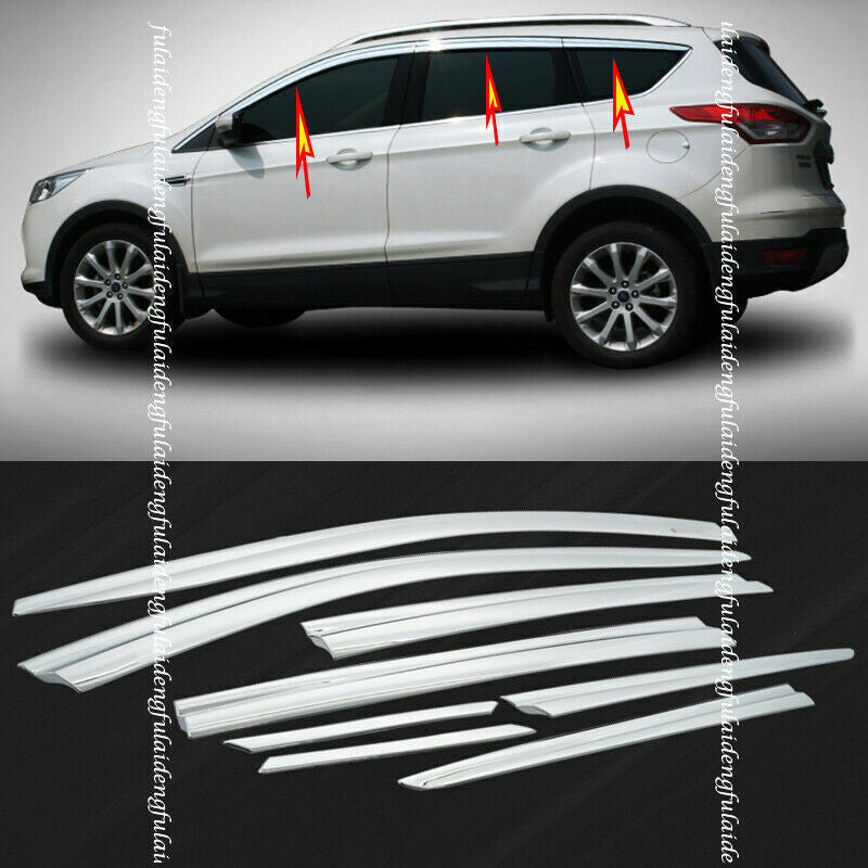 for Ford Escape 2013-19 silver Window Visor Vent Sun Shade Rain Guard Door Visor