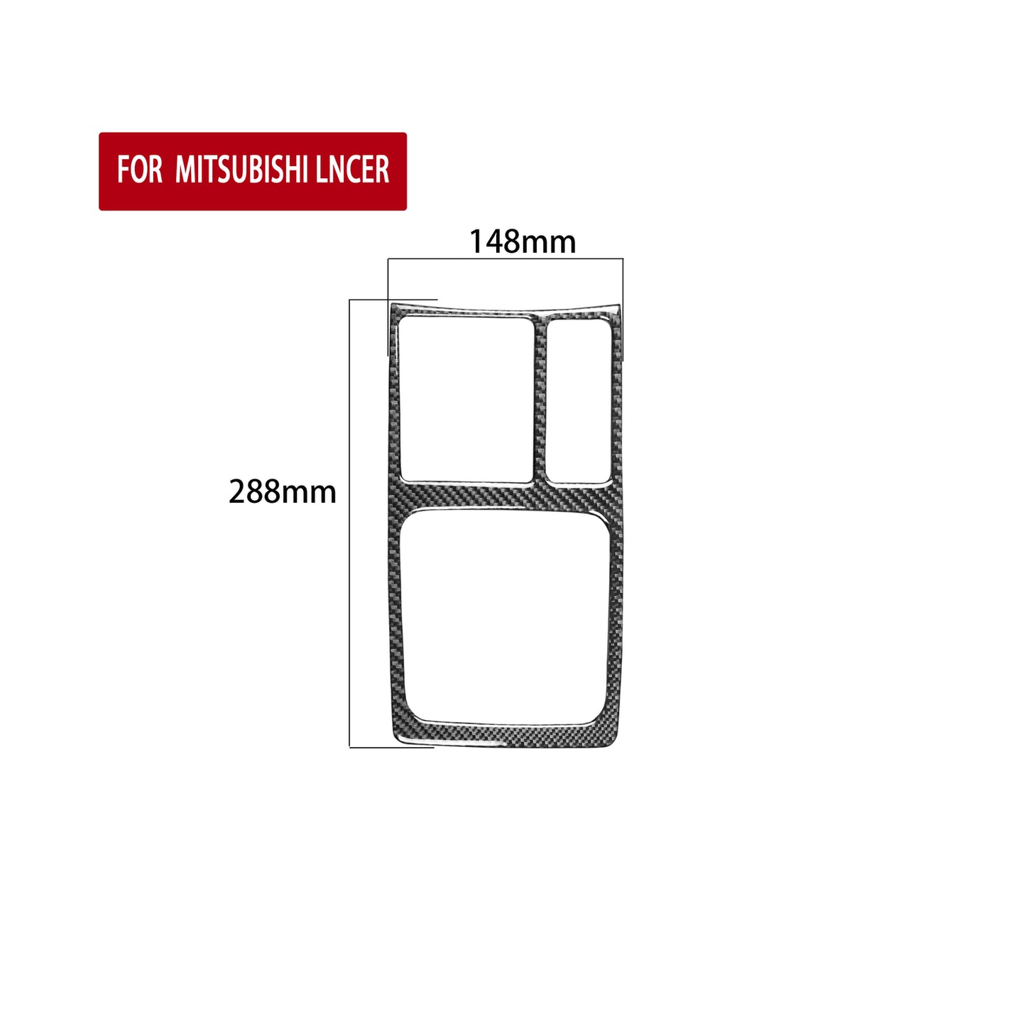 for Mitsubishi Lancer Carbon Fiber Gear Shift Manual Gearbox Cover Trim Type A