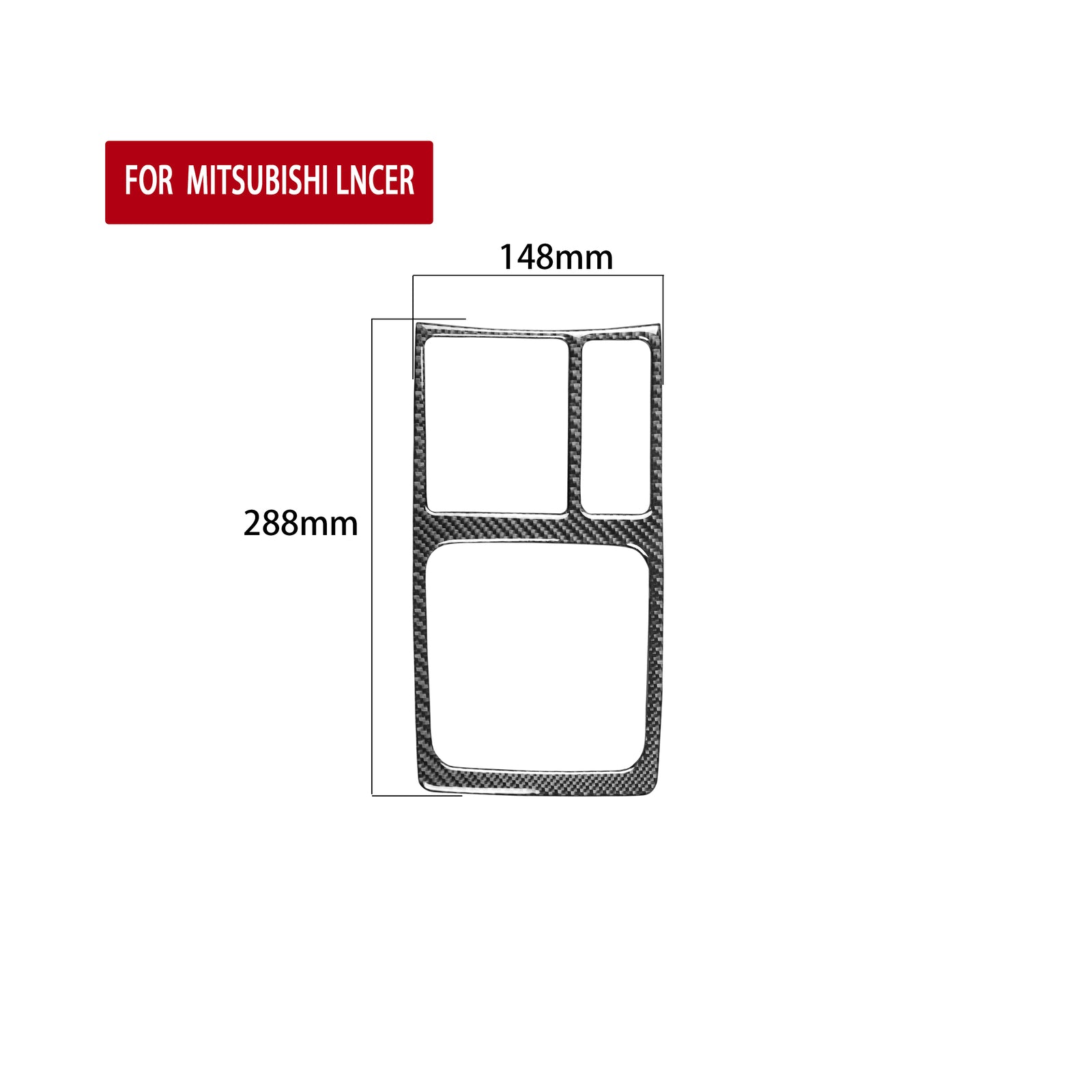 for Mitsubishi Lancer Carbon Fiber Gear Shift Manual Gearbox Cover Trim Type A