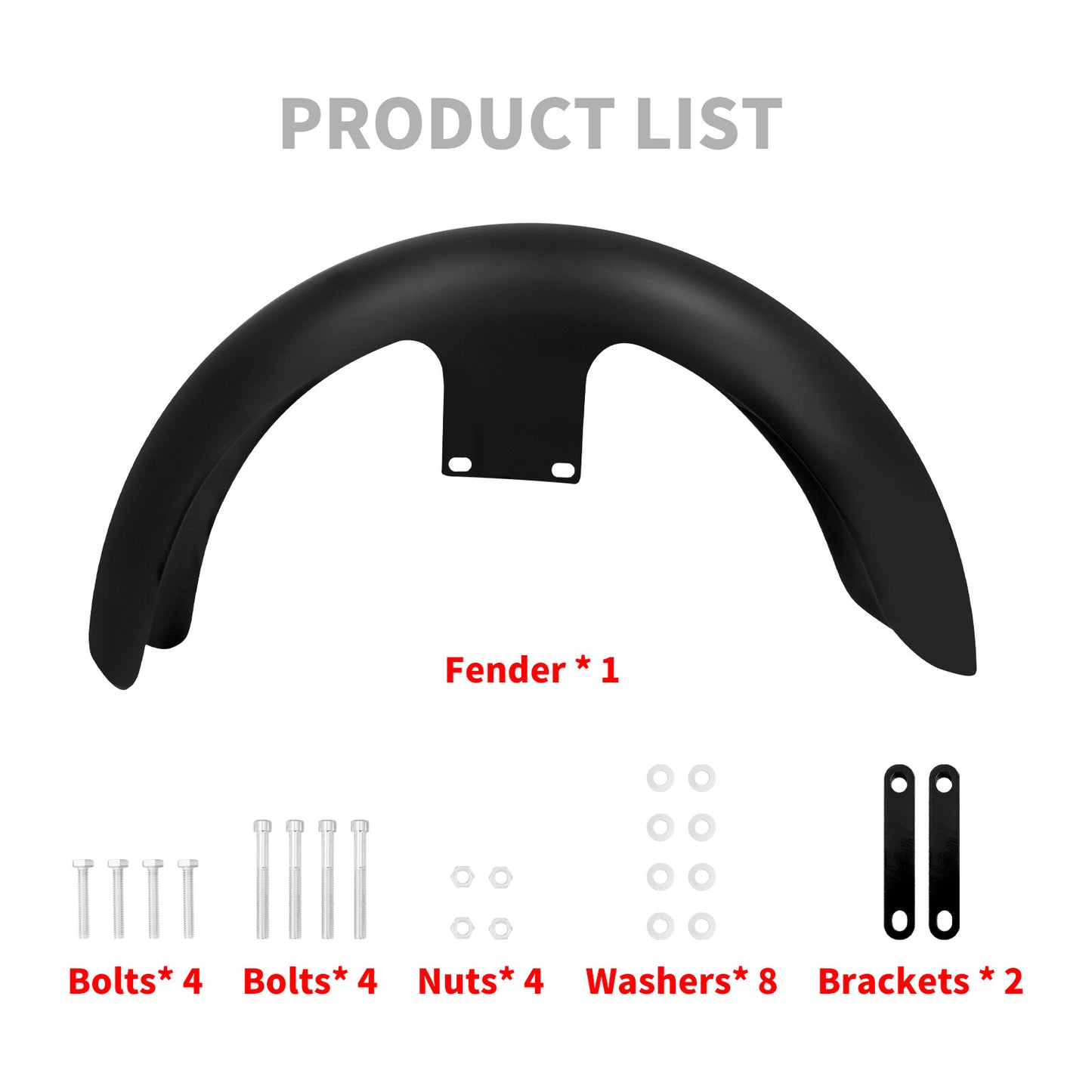 Matt Black 120/ 19Wrap Front Fender for Harley Touring Road Electra Glide 96-23