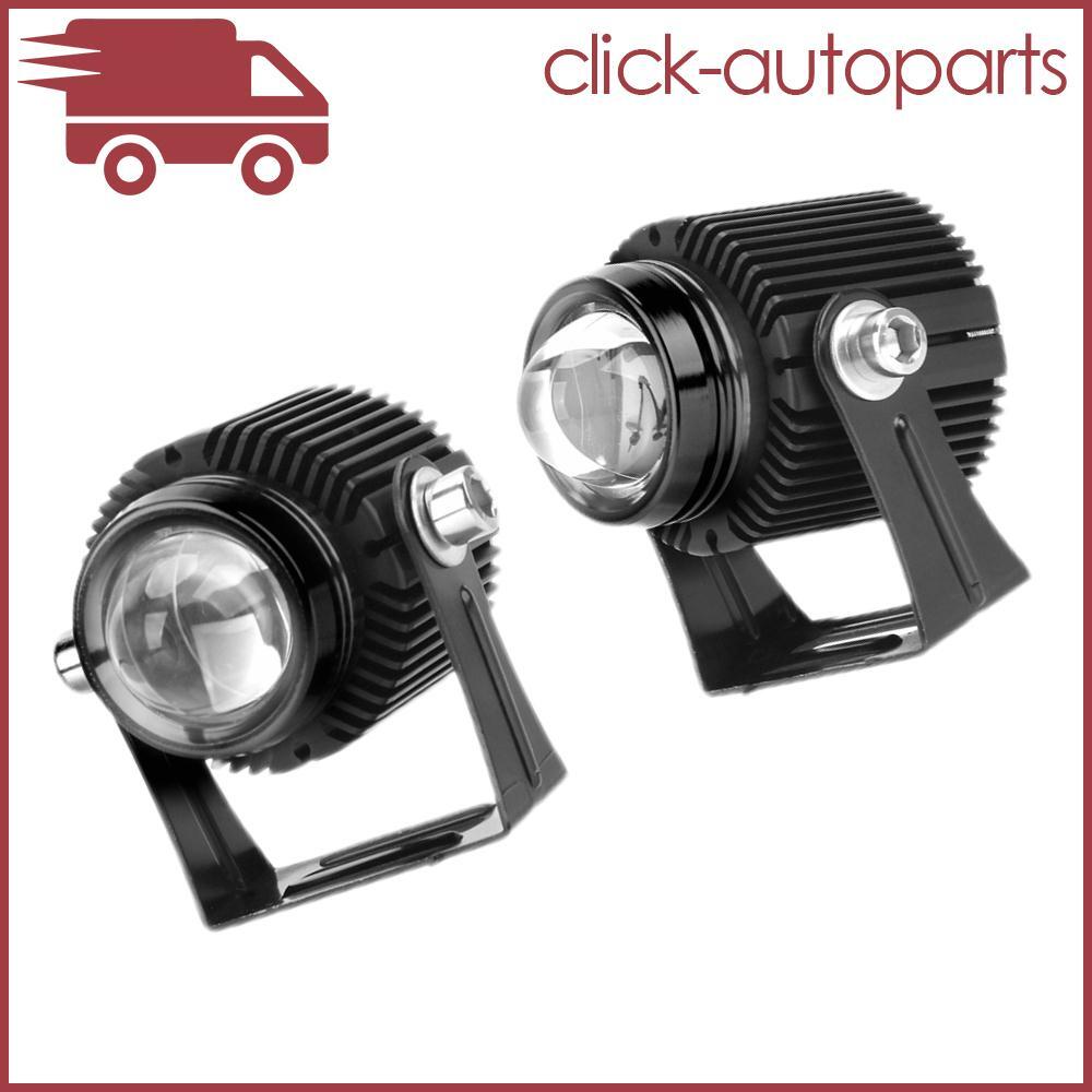 2x LED Small Steel Cannon Light Auxiliary Lamp fits Motorcycles Cars Trucks Boat