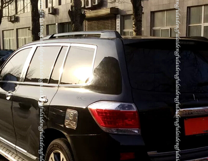 for Toyota Highlander 2008-2013 Black Roof Baggage Luggage Rack Bar Rail Port