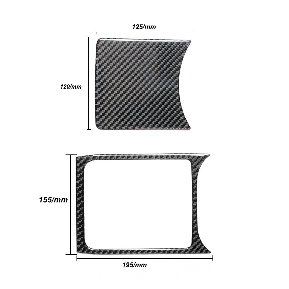 Carbon Fiber Rear Watercup Panel Control Trim Cover for Subaru Forester 2005-08