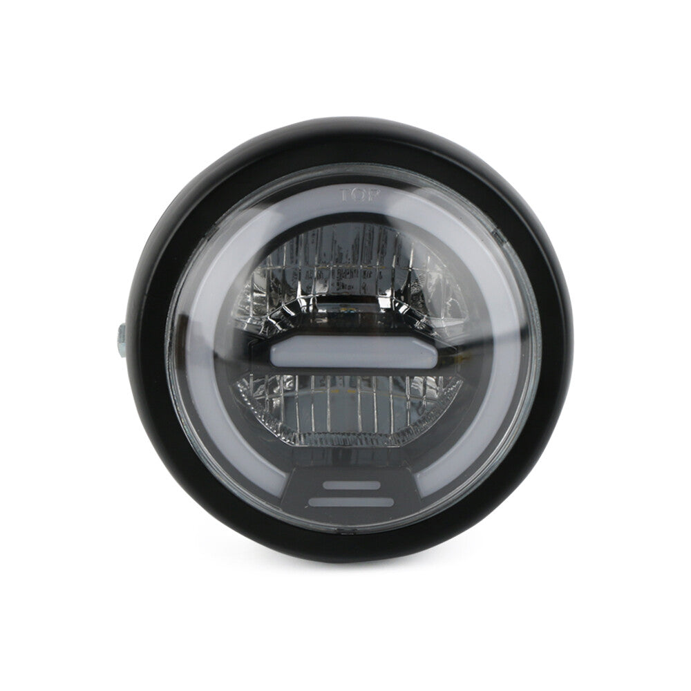 6.5-inch motorcycle headlight height-adjustable circular projector mount suitable for Harley Cafe Racer
