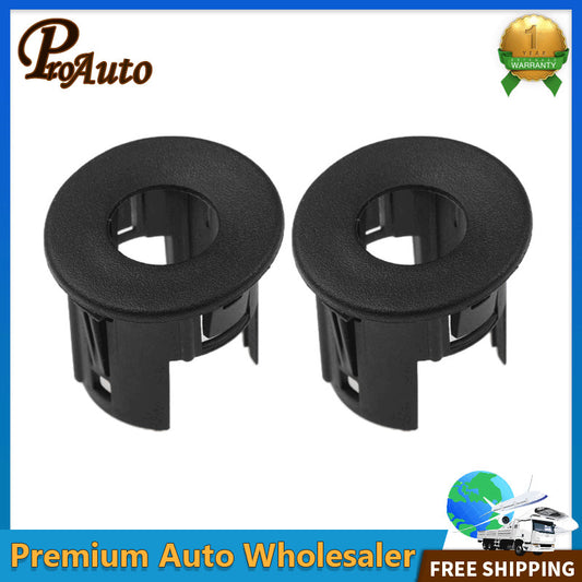 Rear Bumper Parking Assist Sensor Housing Black Set of 2 for 2007-2014 for GMC for Chevy