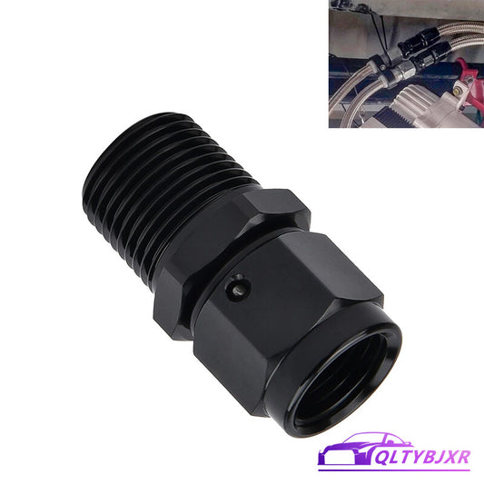6AN AN6 Female Flare to 3/8NPT Male Straight Swivel Adapter Fitting Aluminum