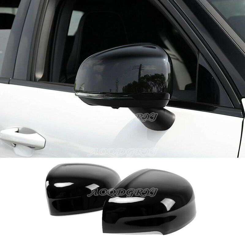 for Volvo XC40 2019-2023 Glossy Black Rear View Side Door Mirror Cap Cover Trims