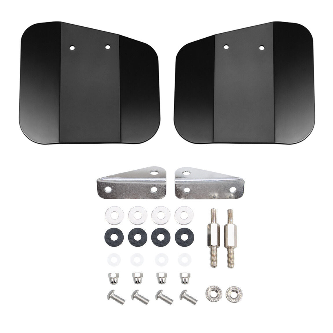 Hand Guard Air Wing Deflector Windshield Mirror Mount Black for Honda GL1800 F6B